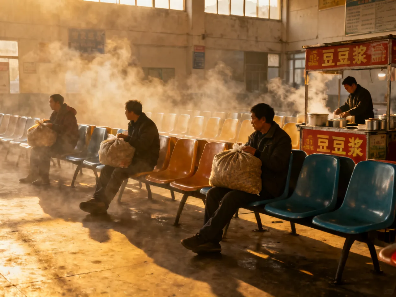 我在中国县城汽车站学会先看人群走向，再找检票口