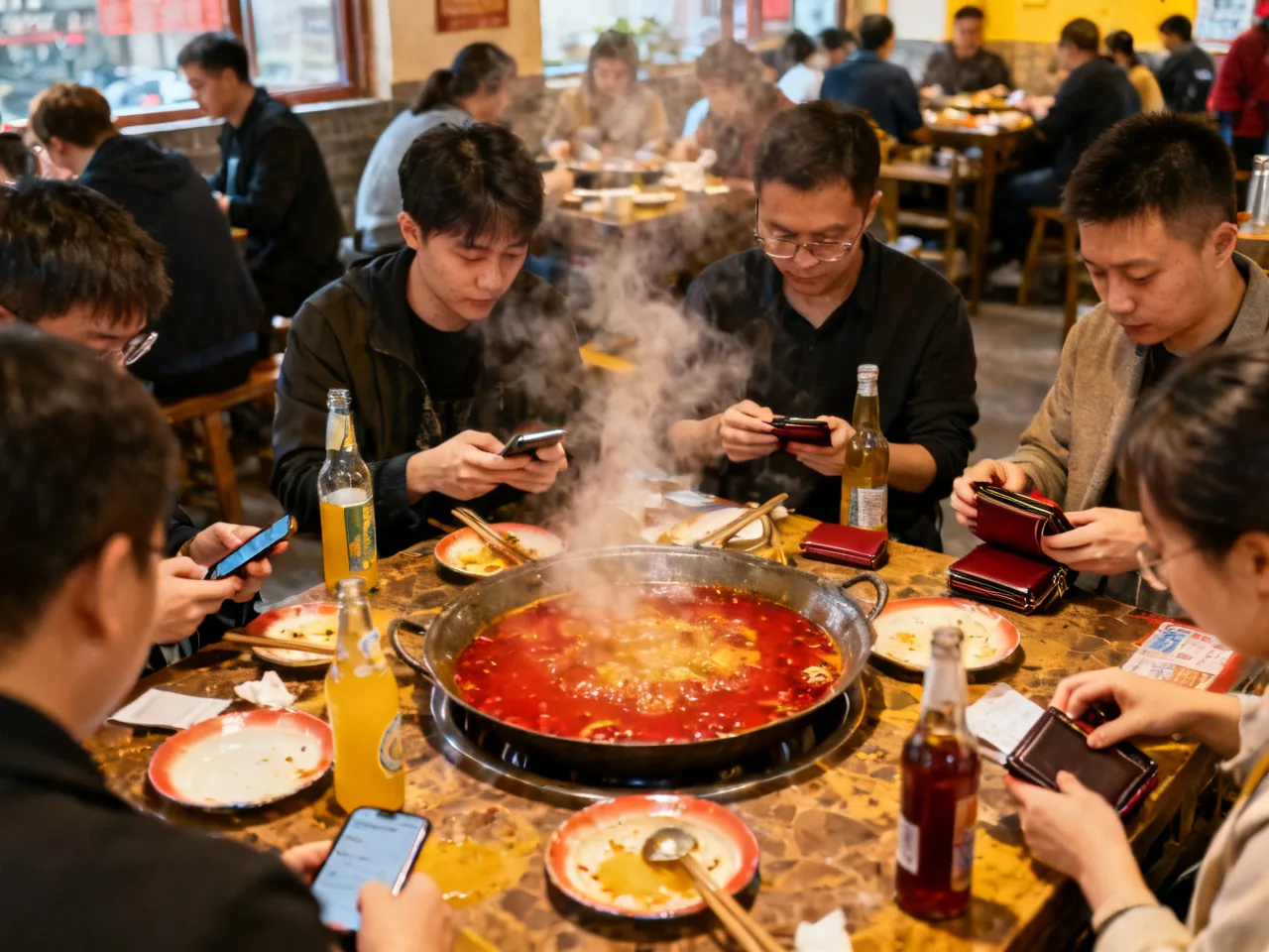四个人一桌火锅，谁来先付？我在成都学会了中国式AA的真正节奏