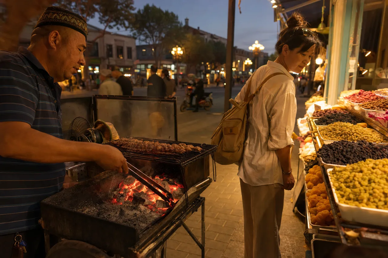 What Truly Holds You on Dunhuang’s Old Street Is Not the Vast Night but the Apricot Drink and Firelight Under the Lamps