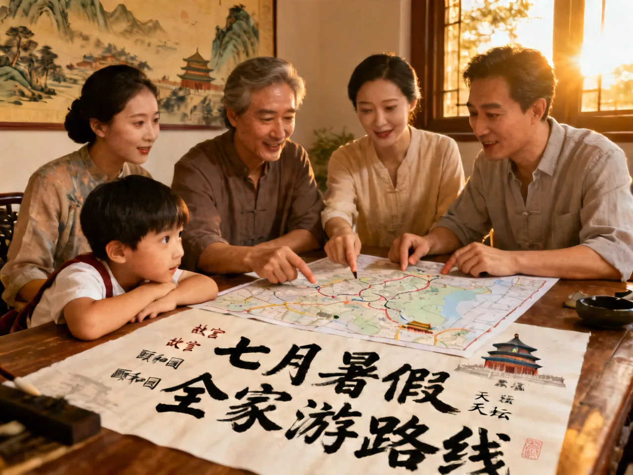 July Summer Family Trip Route Planning