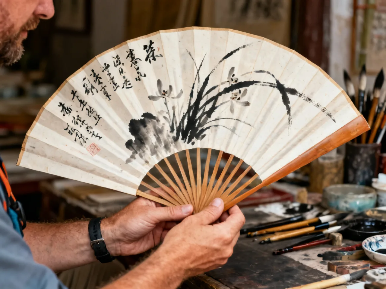 Fan Painting and Calligraphy: The First Time I Felt Blank Space Could Be an Invitation