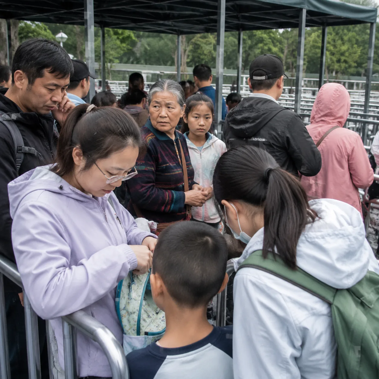 Security Lines at Chinese Scenic Spots Have Their Own Rhythm