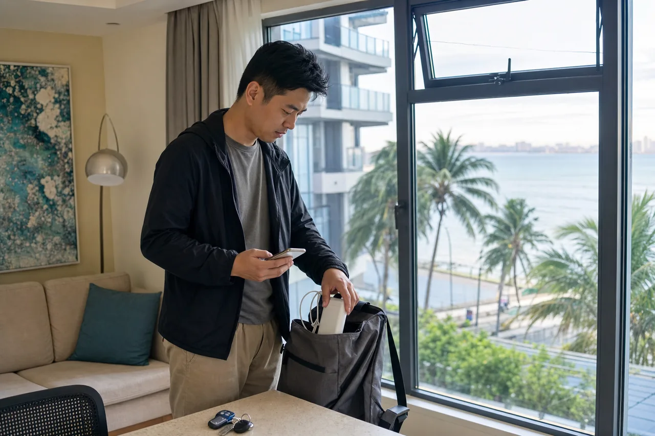 海口出门前那几分钟，天气、潮气和路线都先挤进了手机里